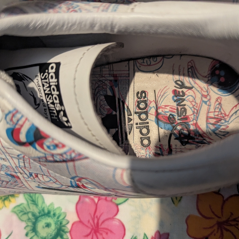 adidas White Multicolor Graphic Low-Top Sneakers - Picture 4 of 7